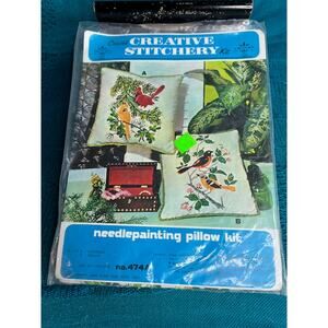 crewel creative stitchery crewel embroidery pillow kit cardinal